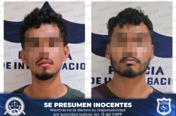 Personas detenidas por la Fiscalía de San Luis Potosí por su probable participación en la desaparición de un adulto mayor localizado sin vida en Cárdenas.