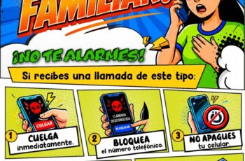 Material informativo de la Fiscalía de San Luis Potosí con recomendaciones para prevenir el secuestro virtual y denunciar al 089.