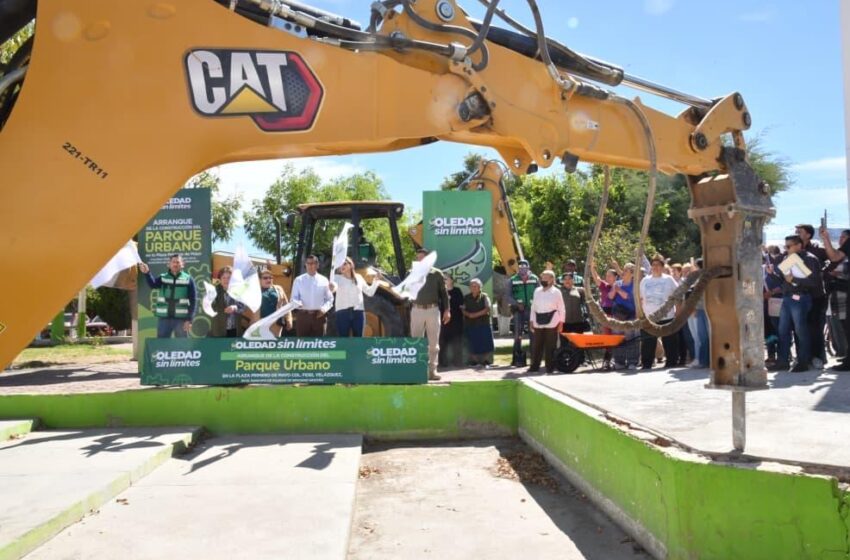  Soledad avanza en construcción del Parque Urbano Primero de Mayo con inversión de 3.2 mdp