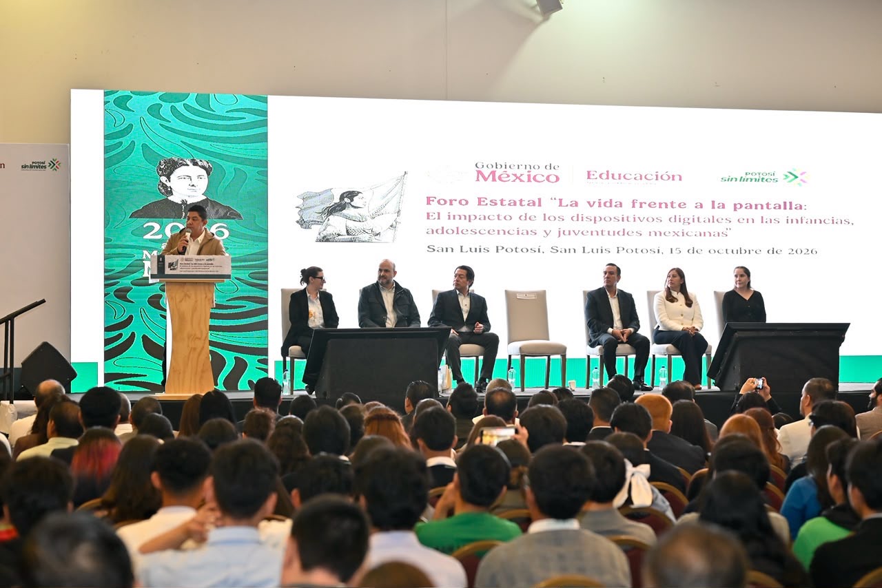 Foro estatal en San Luis Potosí sobre el impacto de los dispositivos digitales en niñas, niños, adolescentes y jóvenes.