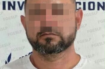 Persona detenida por la Fiscalía General del Estado de San Luis Potosí, señalada por probable feminicidio en San Nicolás Tolentino.