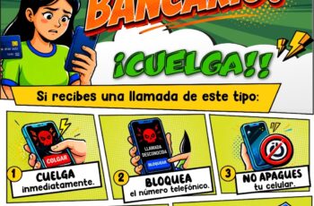 Material informativo de la Fiscalía de San Luis Potosí con recomendaciones para prevenir la extorsión financiera y denunciar al 089.