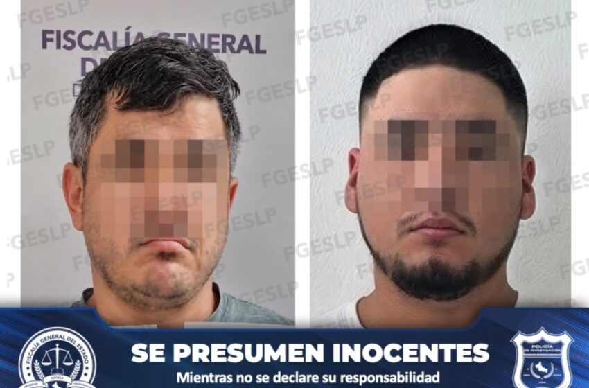  Detienen a dos hombres por robo y extorsión en San Luis Potosí; aseguran armas e inhibidores de señal
