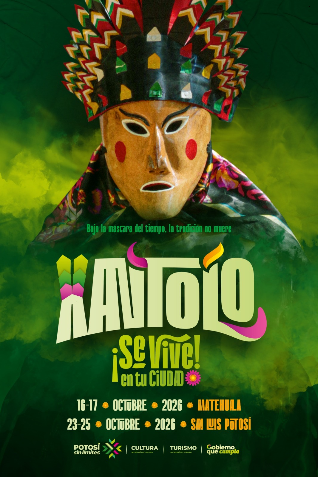 Actividad cultural de Xantolo en Matehuala, San Luis Potosí.
