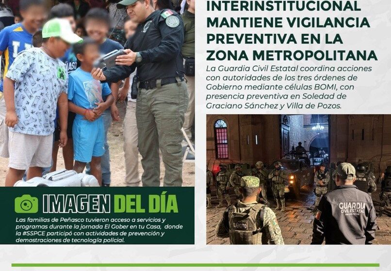 ACCIONES DE LA GUARDIA CIVIL ESTATAL CONSTRUYEN UNA ENTIDAD CON MAYOR SEGURIDAD