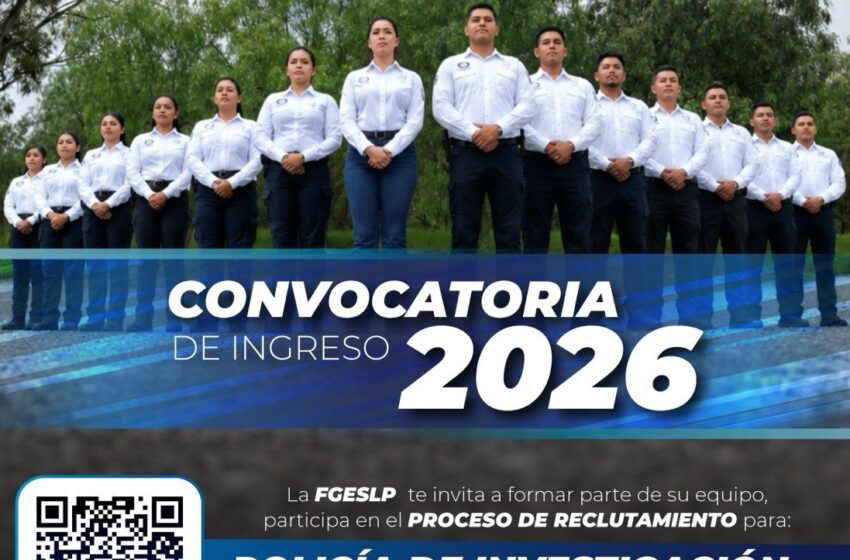  FISCALÍA POTOSINA MANTIENE CONVOCATORIA PARA AGENTES DEL MINISTERIO PÚBLICO Y DE POLICÍA DE INVESTIGACIÓN