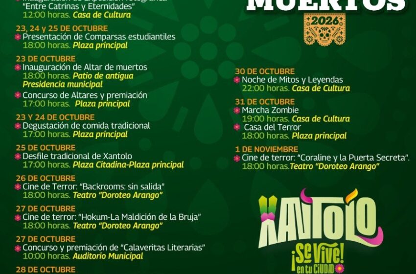  LA CULTURA XANTOLO ENALTECERÁ LA TRADICIÓN DE DÍA DE MUERTOS EN EL MUNICIPIO DE SOLEDAD